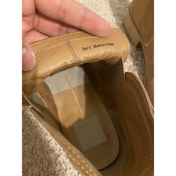 Dolce Vita Tessey Ankle Booties Brown Suede Women's Size 9 Shoes Slip-On Boots - Picture 7 of 7